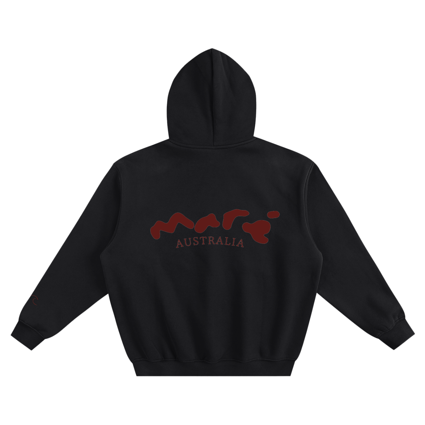 Wine marè fleeced hoodie