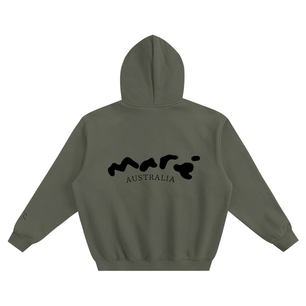 black marè fleeced hoodie