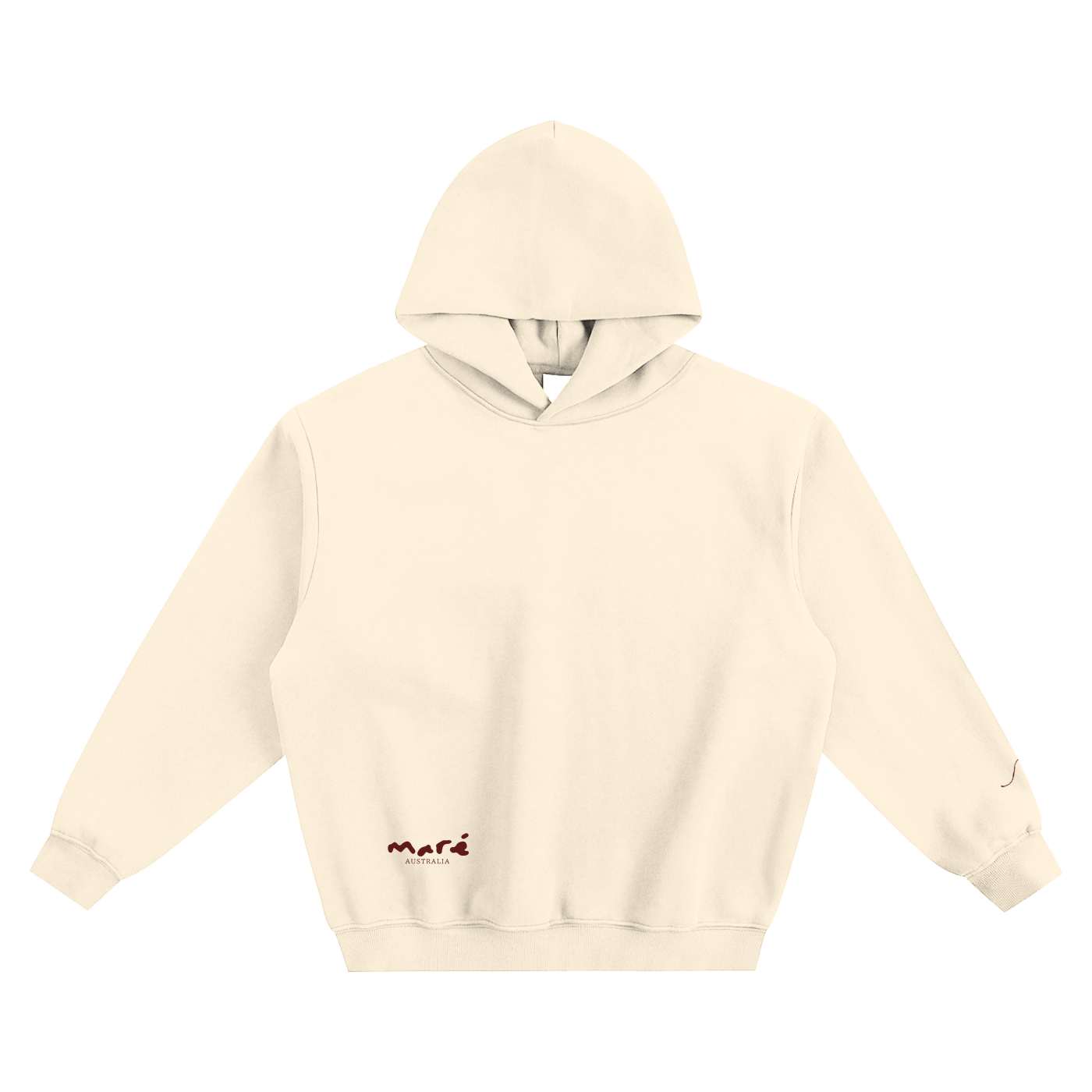 Wine marè fleeced hoodie