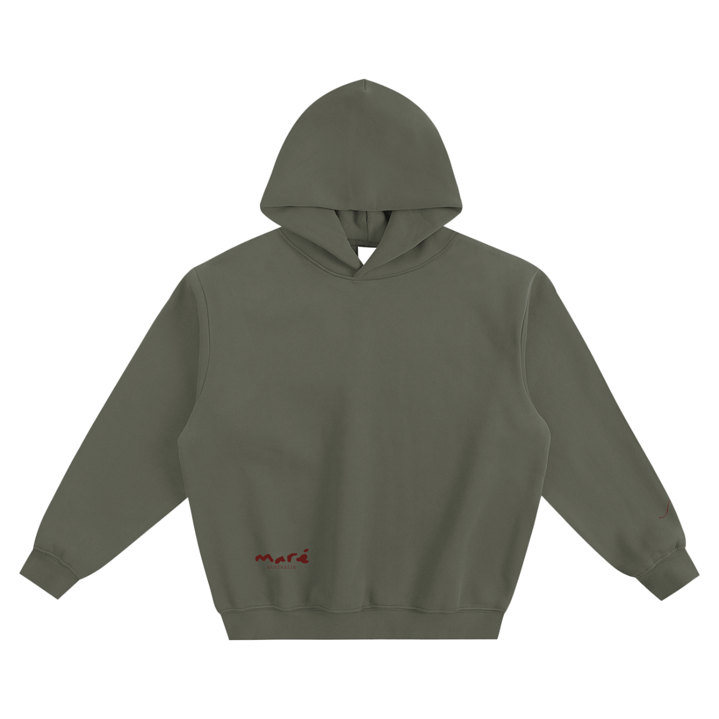 Wine marè fleeced hoodie