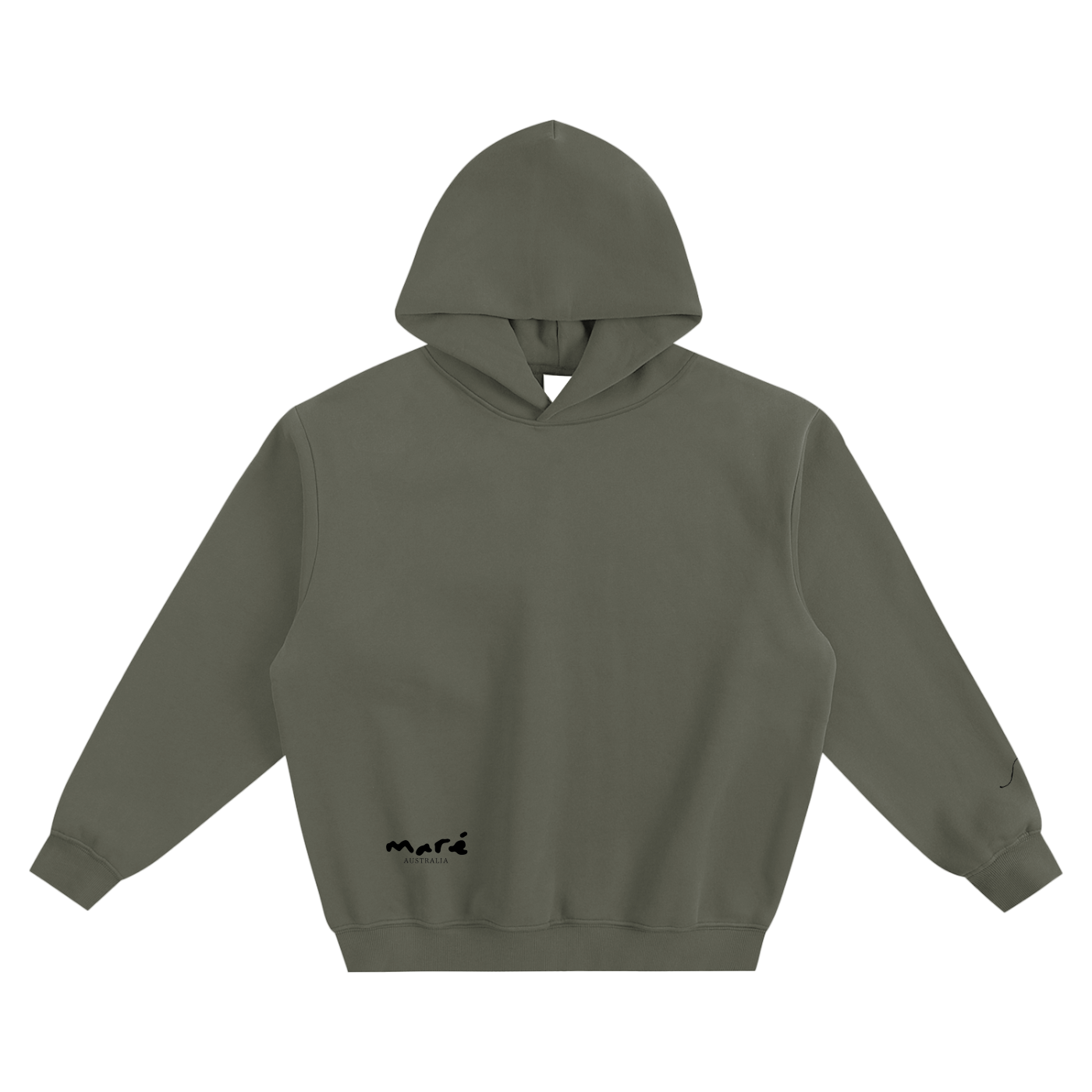 black marè fleeced hoodie