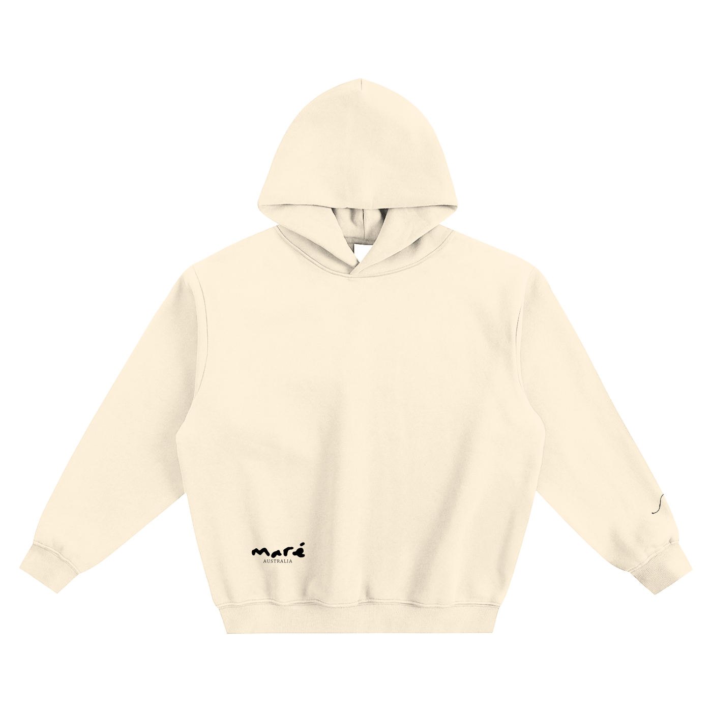 black marè fleeced hoodie