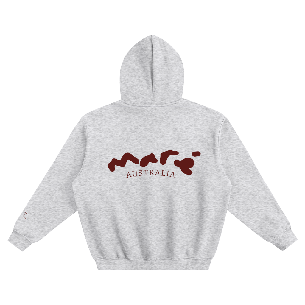 Wine marè fleeced hoodie