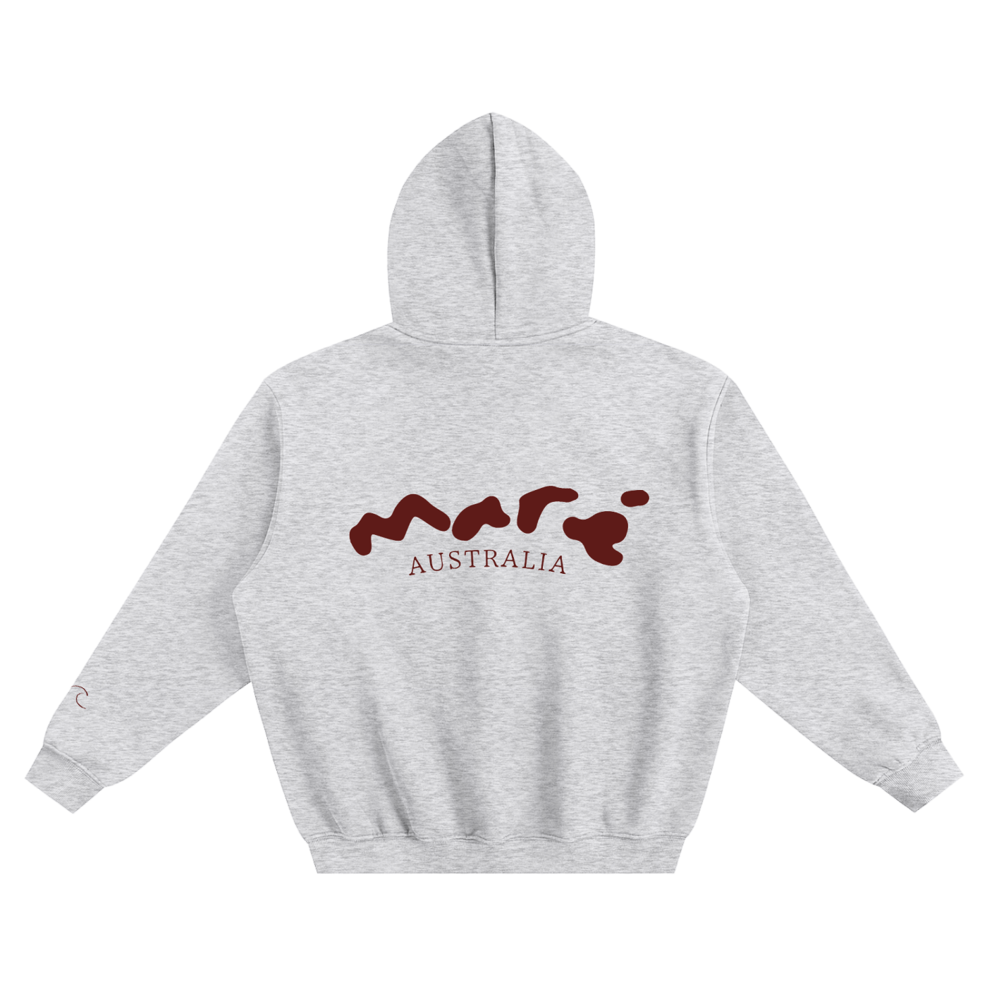 Wine marè fleeced hoodie