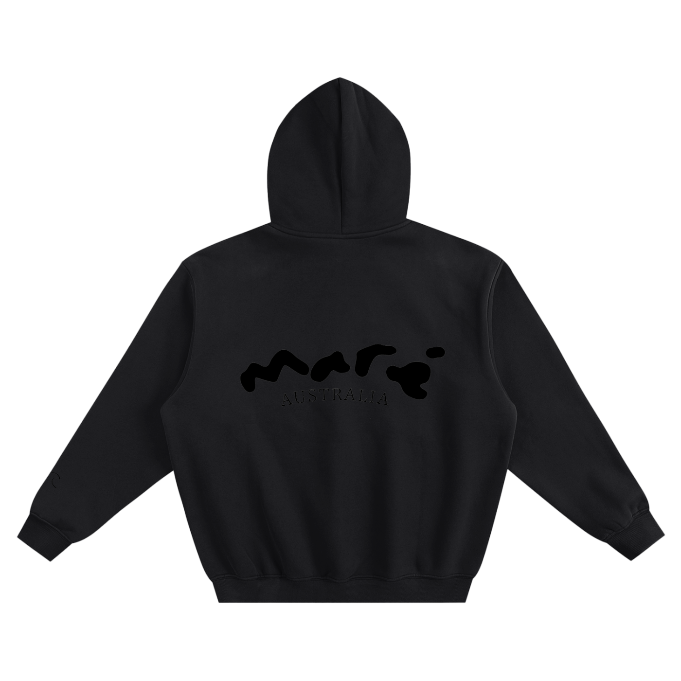 black marè fleeced hoodie