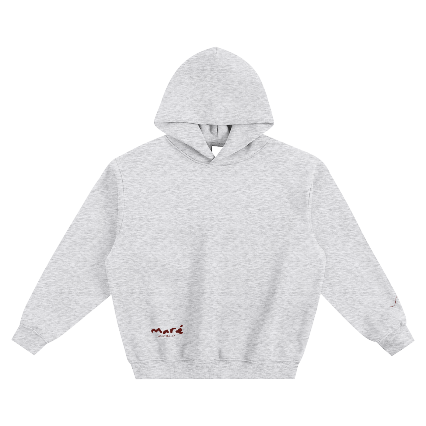 Wine marè fleeced hoodie