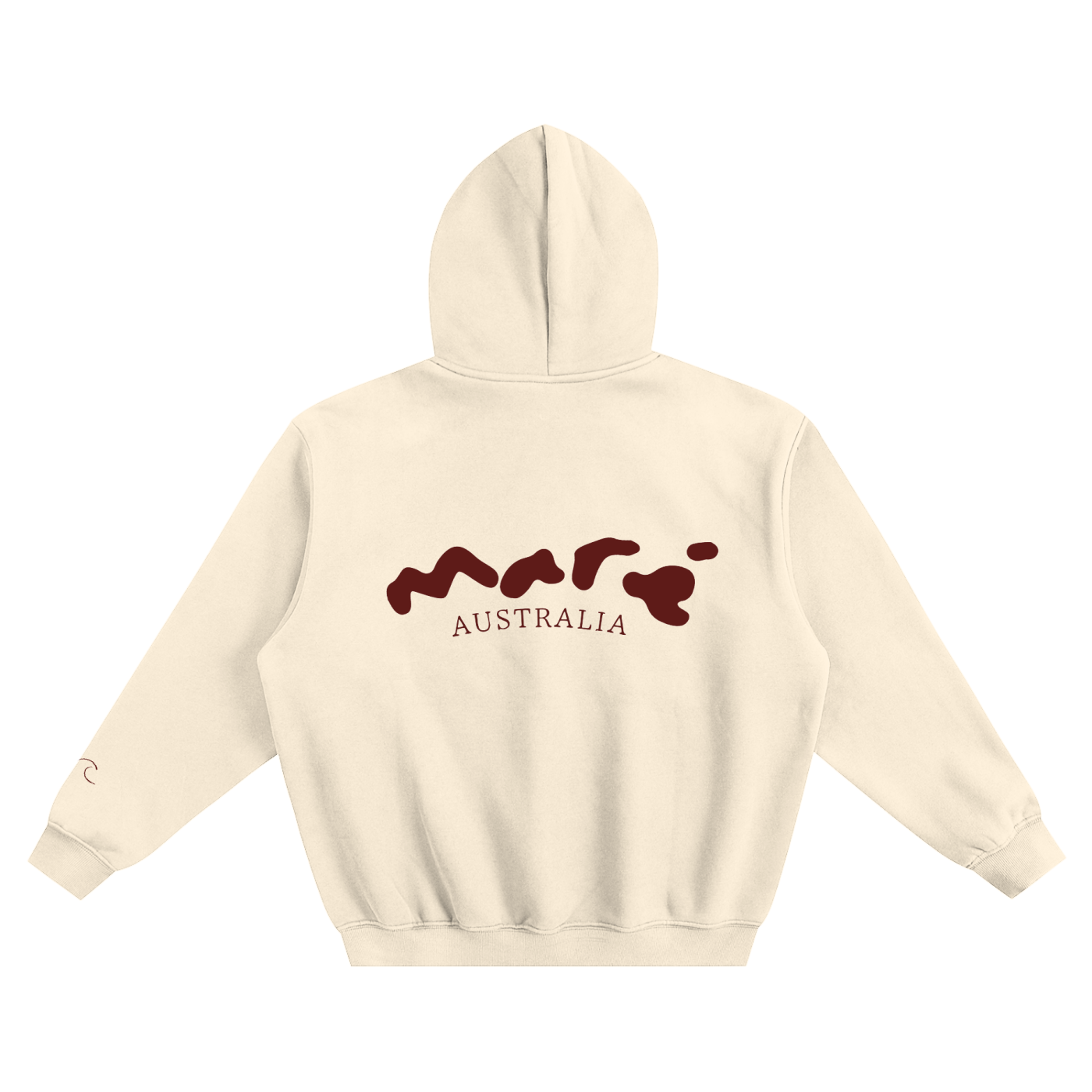 Wine marè fleeced hoodie