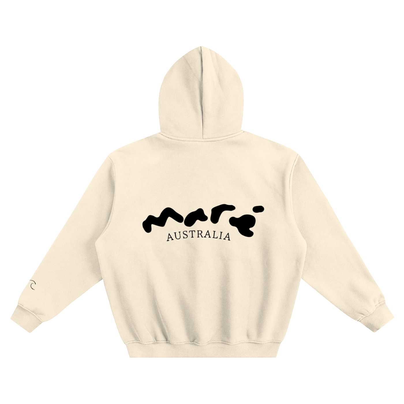 black marè fleeced hoodie