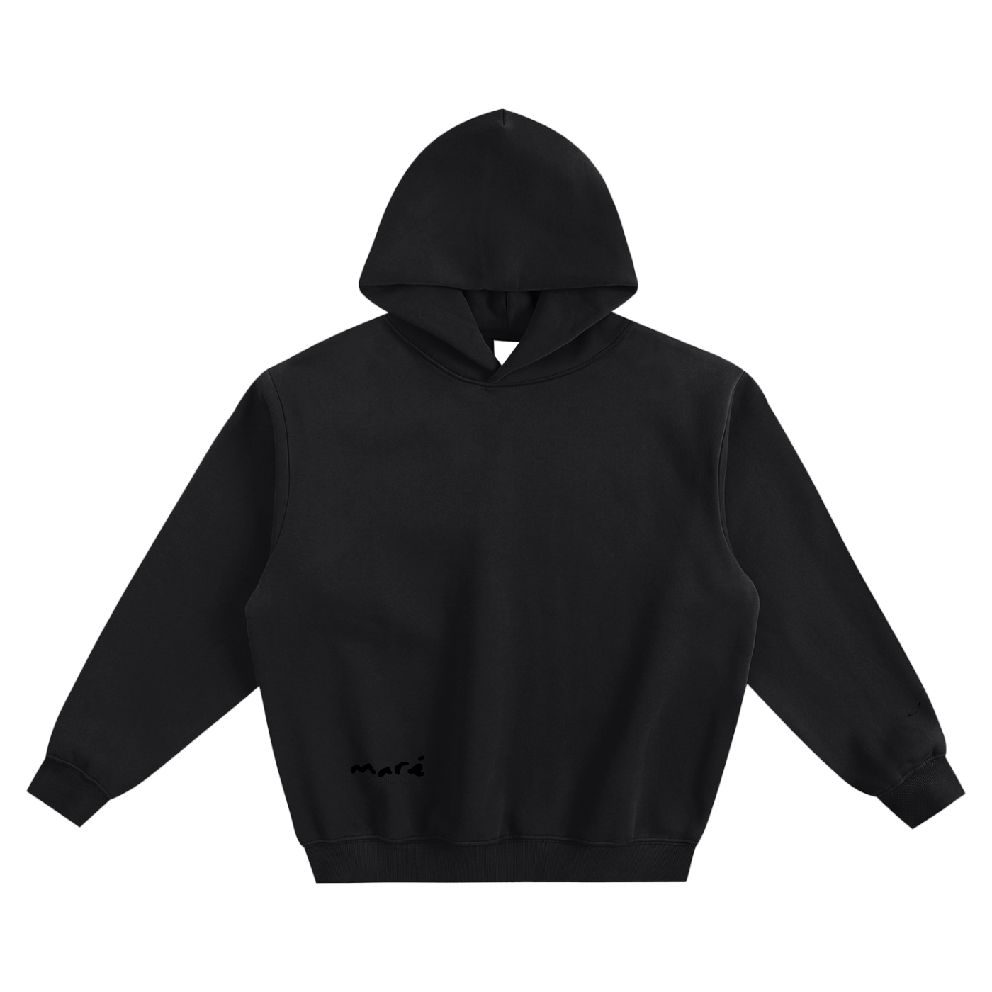 black marè fleeced hoodie