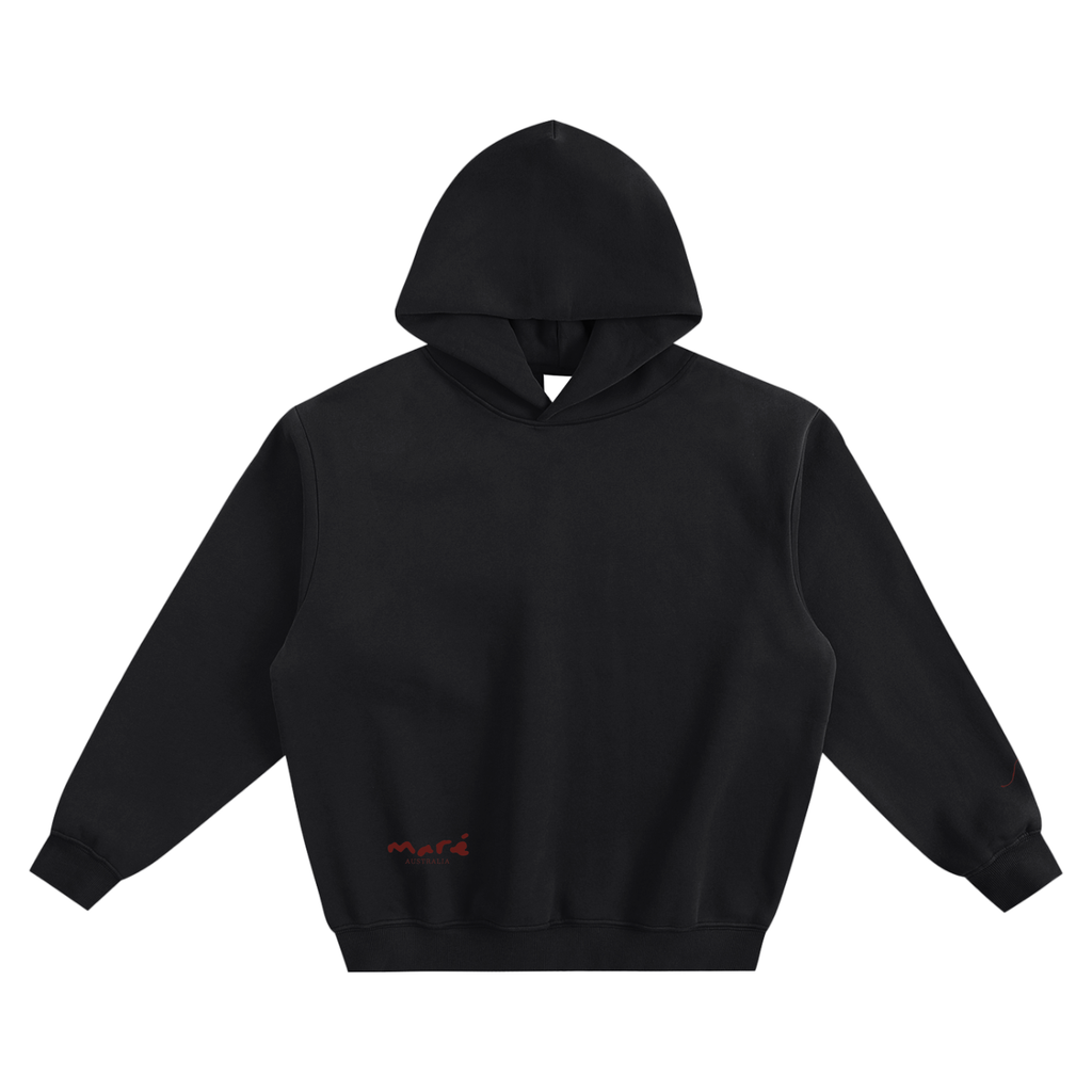 Wine marè fleeced hoodie