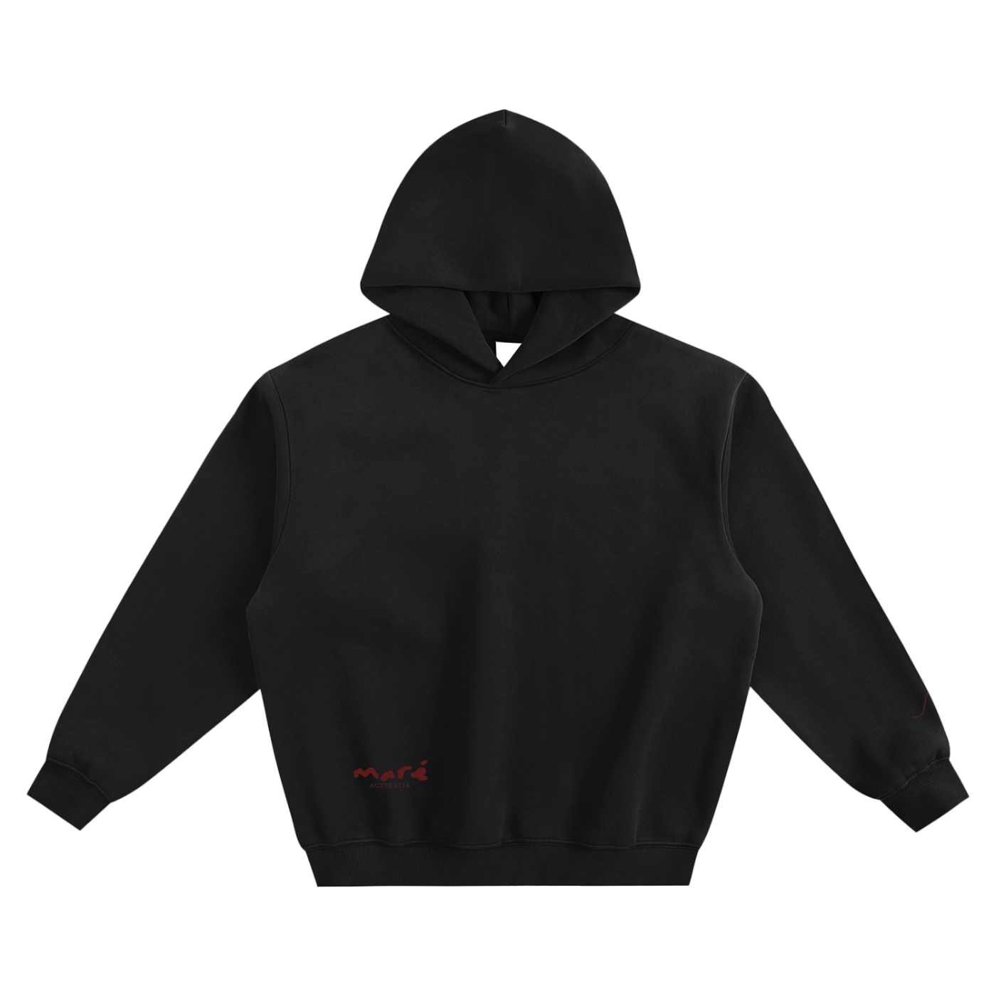 Wine marè fleeced hoodie